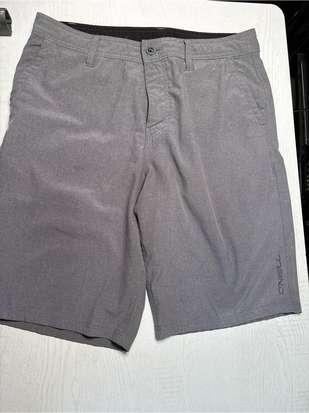 O'Neill Men's Heather Gray Flat Front Shorts